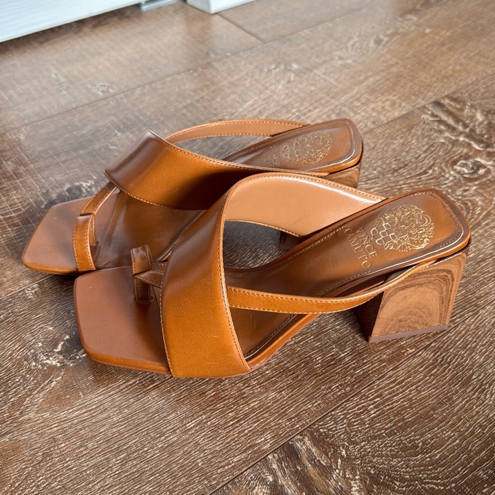Vince Camuto Tan Leather Sandals